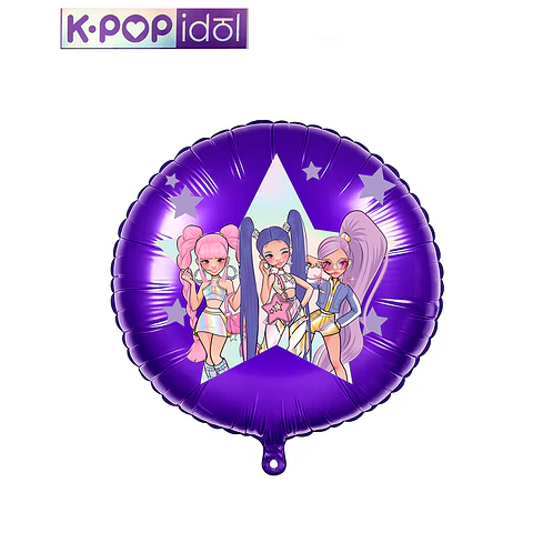 Festa K-POP IDOL Balão de Foil 46cm 1peça +3anos