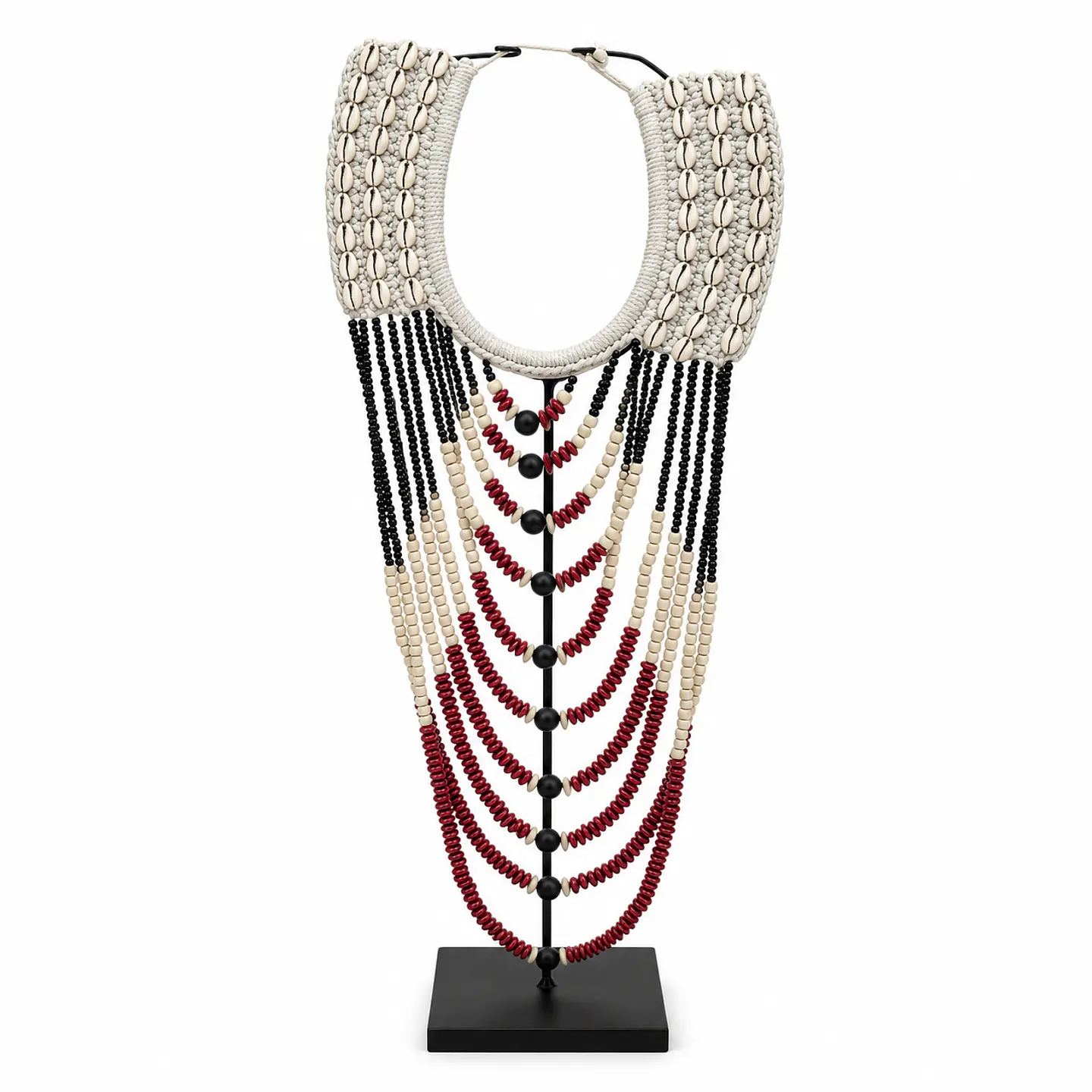Collar decorativo de colección de hileras c/ pedestal  1