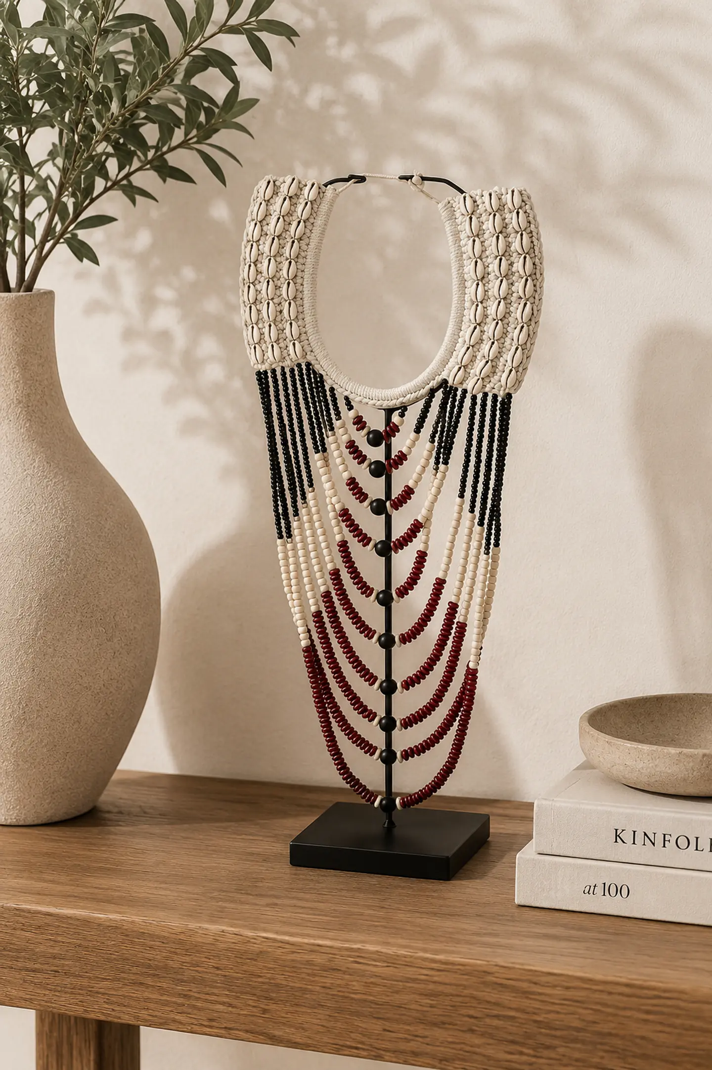 Collar decorativo de colección de hileras c/ pedestal  2