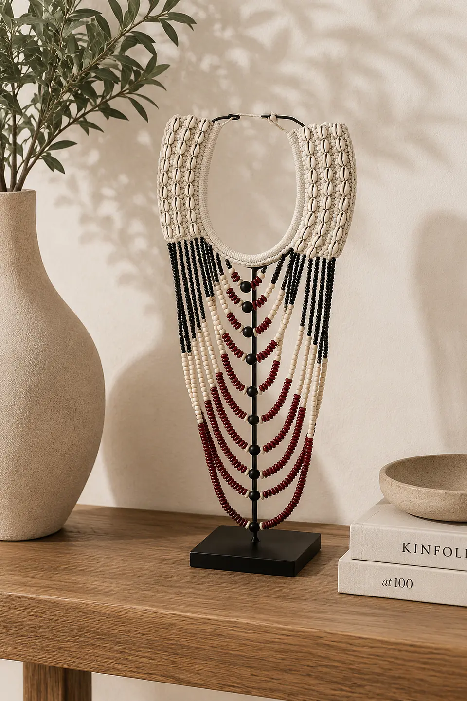 Collar decorativo de colección de hileras c/ pedestal  2
