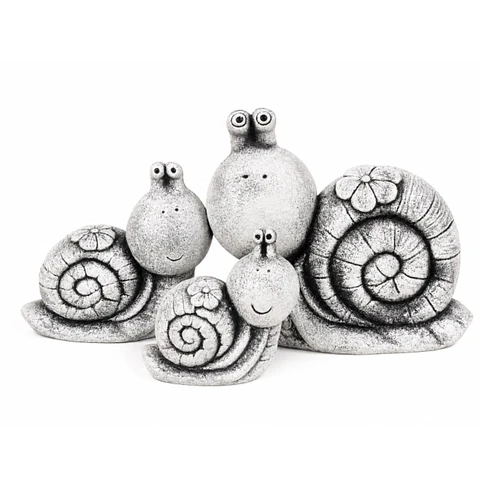 Familia de caracoles Blanco con matices negruzcos