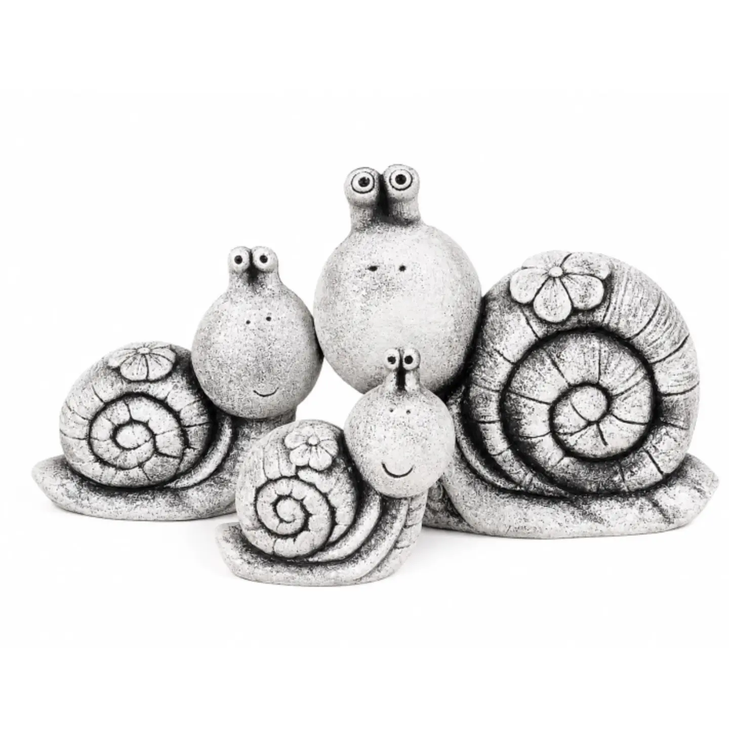 Familia de caracoles Blanco con matices negruzcos 1