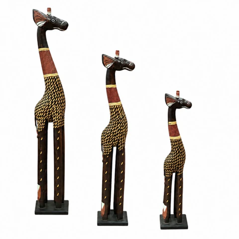 Trío de jirafas decorativas Black
