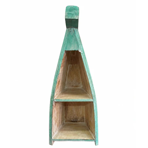 Repisa Bote de Madera verde