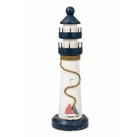 Faro decorativo de madera