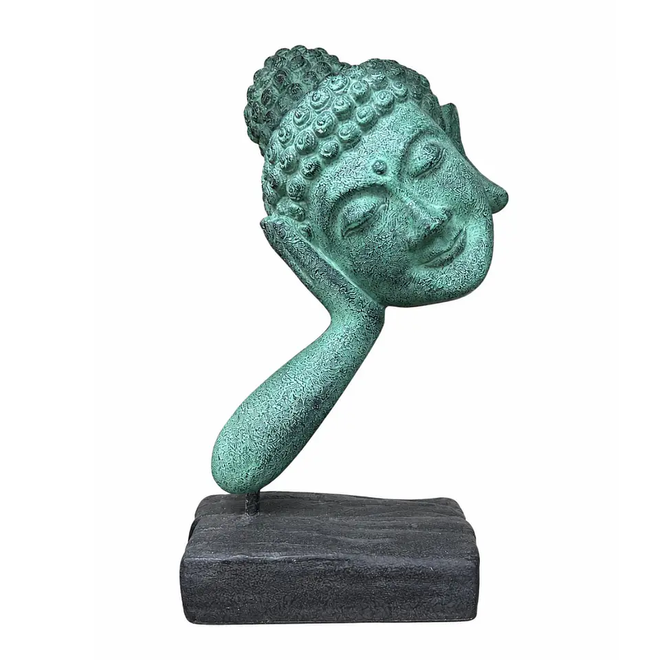 Testa Buda contemplativo Escultórico Ubud 1