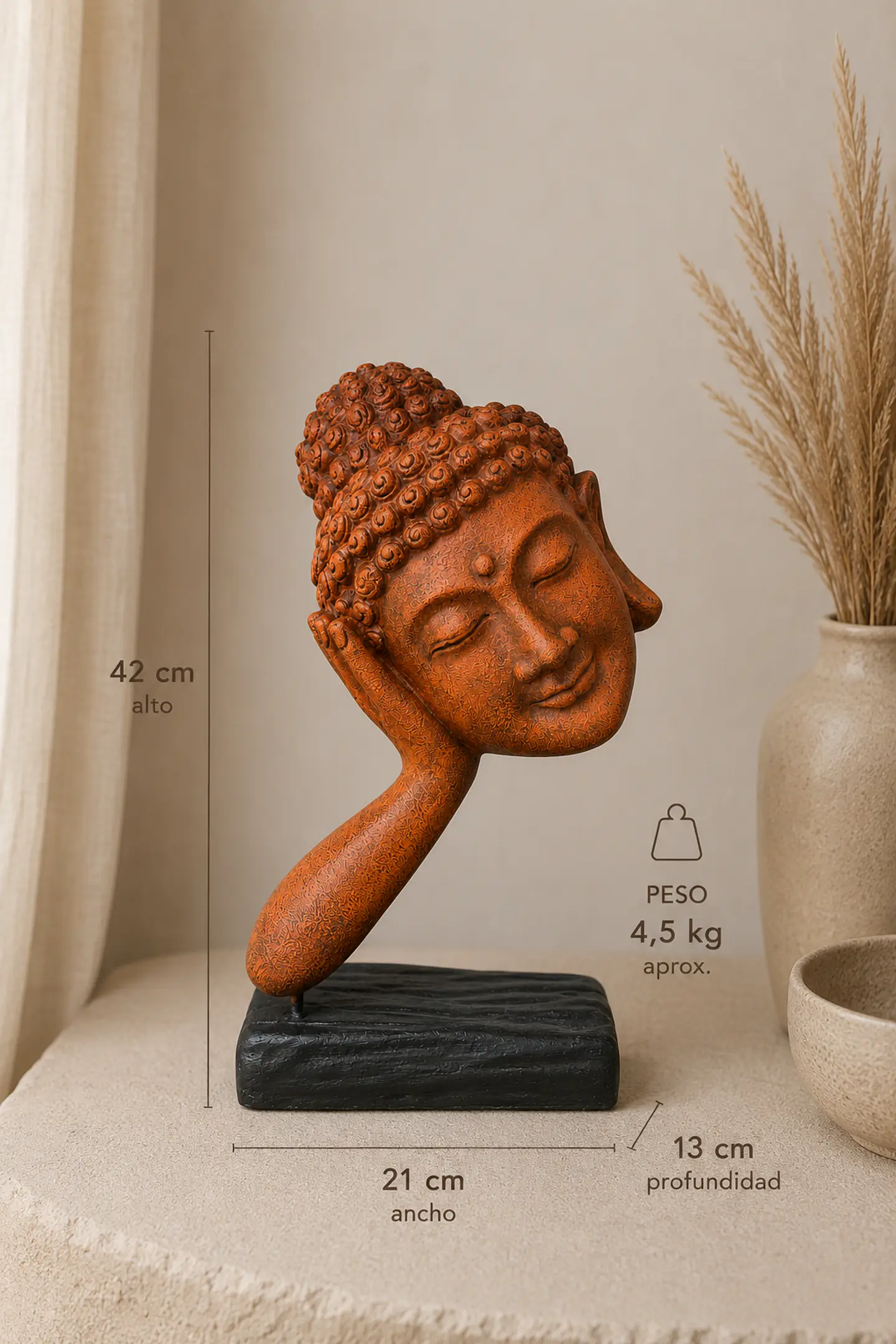 Testa Buda contemplativo Fuego arcano formato equilibrio 2