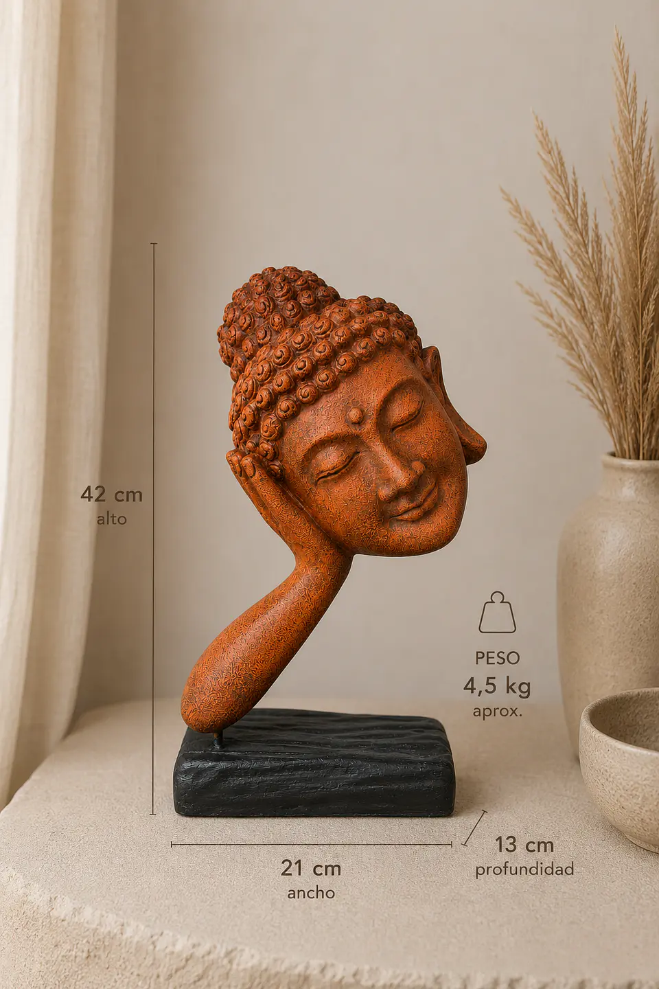Testa Buda contemplativo Fuego arcano formato equilibrio 2