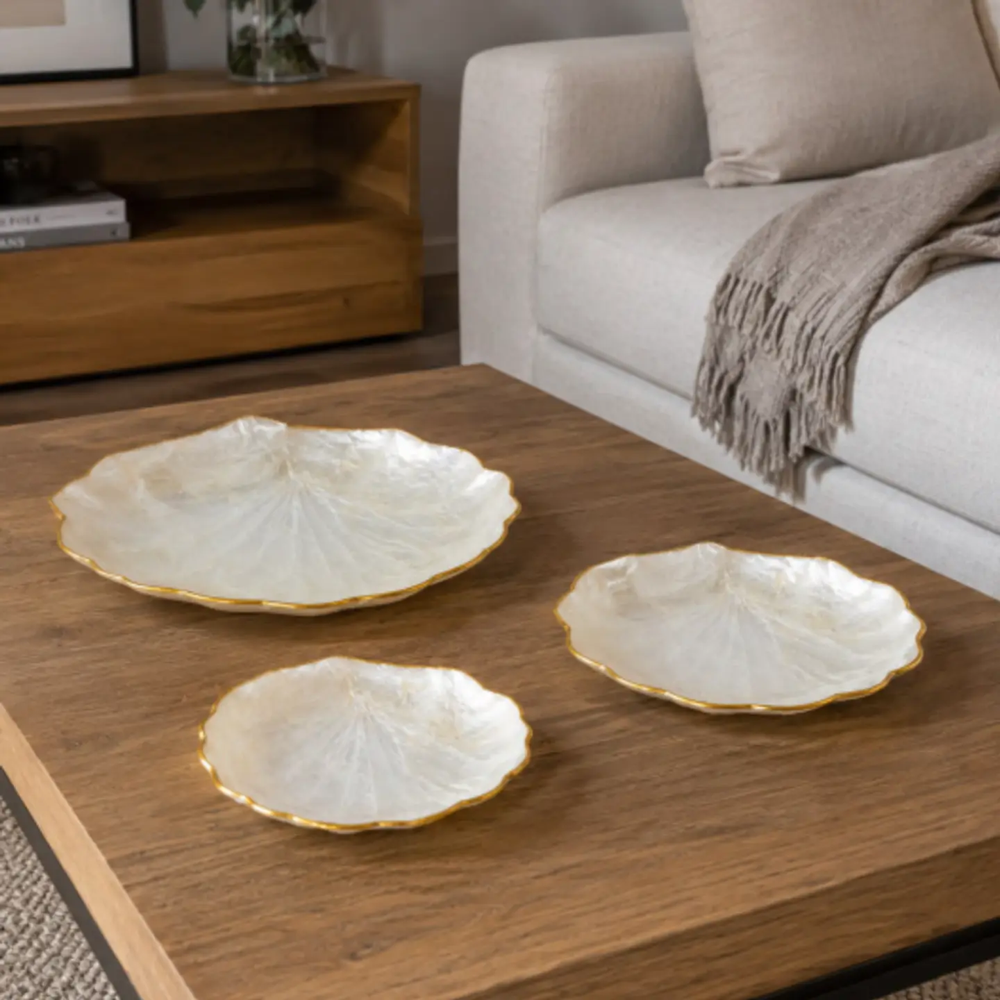 Set platillos nácar Ostras 3