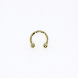 1.2 mm Golden Ring with Two Balls