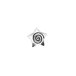 Star Stud Earring with Spiral