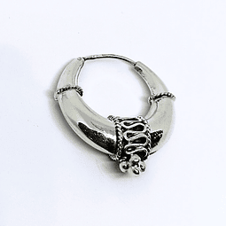 Argola Meia Lua Trabalhada