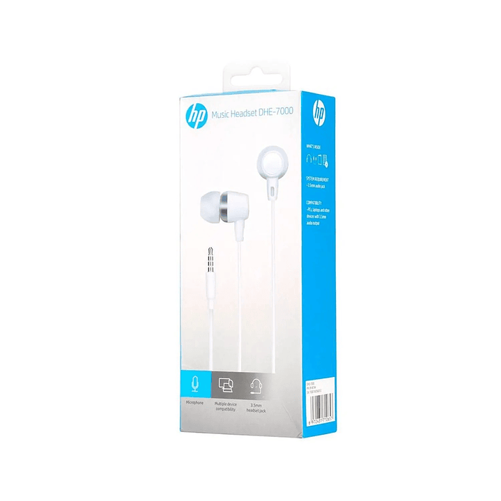 AUDIFONO HP C CABLE Y ALMOHADILLAS BLANCO 1