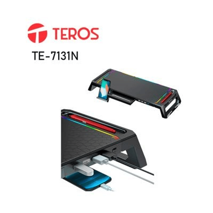 Base Soporte Teros TE-7131N para Monitor Multiproposito Stand RGB USB 3.0 2