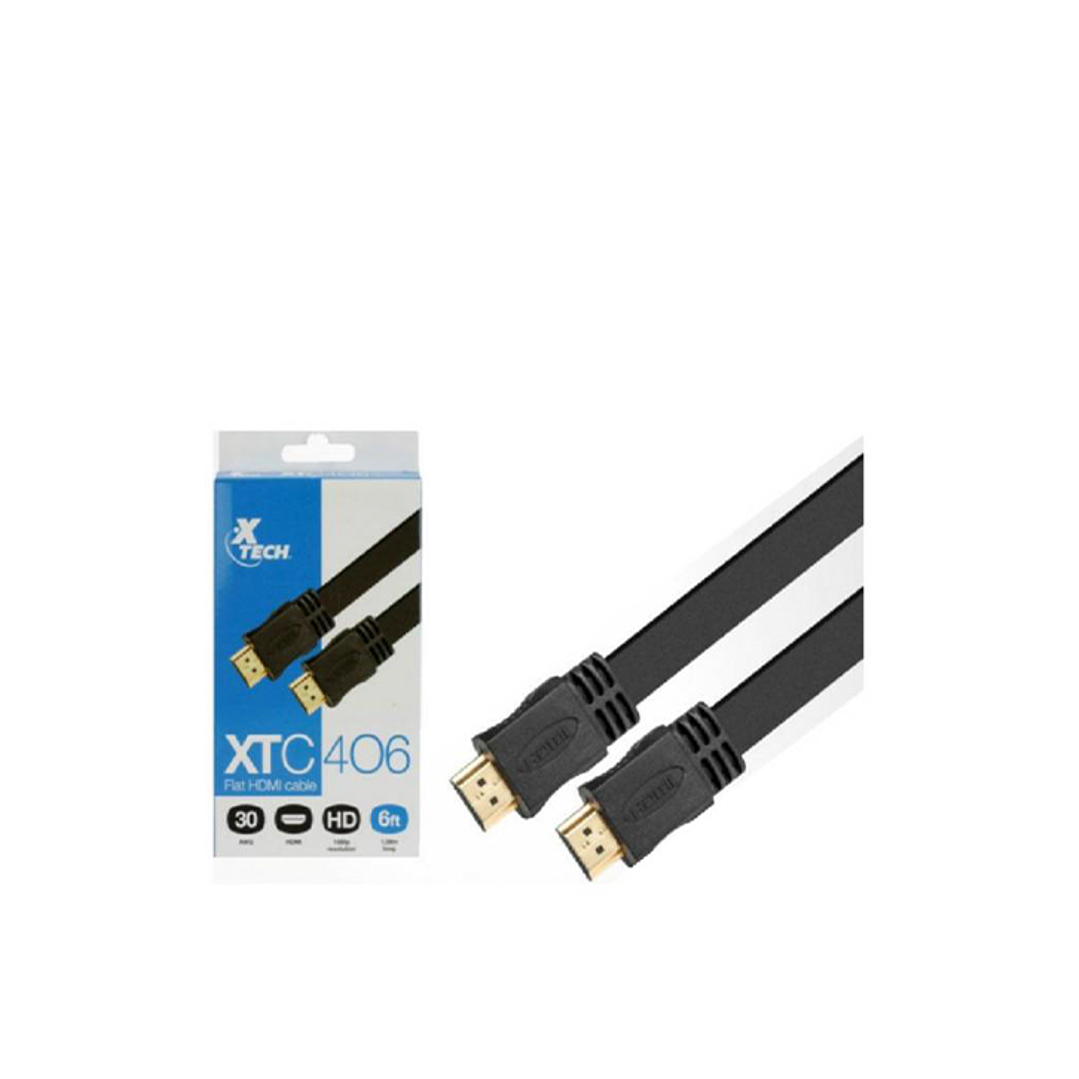 CABLE HDMI PLANO CON CONECTOR MACHO 1.8M 1