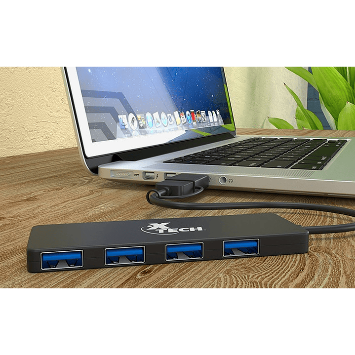 Concentrador Xtech XTC390 de 4 puertos USB 3.0 3