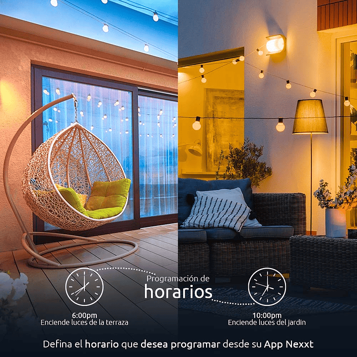 Enchufe externo inteligente wifi Nexxt NHP-O610 220V  2 tomacorrientes 4