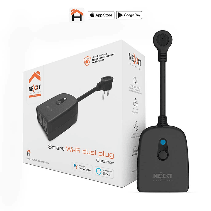 Enchufe externo inteligente wifi Nexxt NHP-O610 220V  2 tomacorrientes 1