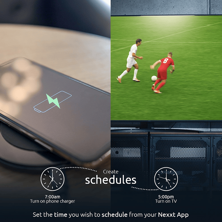 Enchufe único Wi-Fi inteligente Enchufe con luz RGB NHP-S610 4