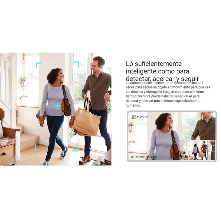 Ezviz cámara seguridad WIFI C6 2K 4MP Noche color Gira 360º 2