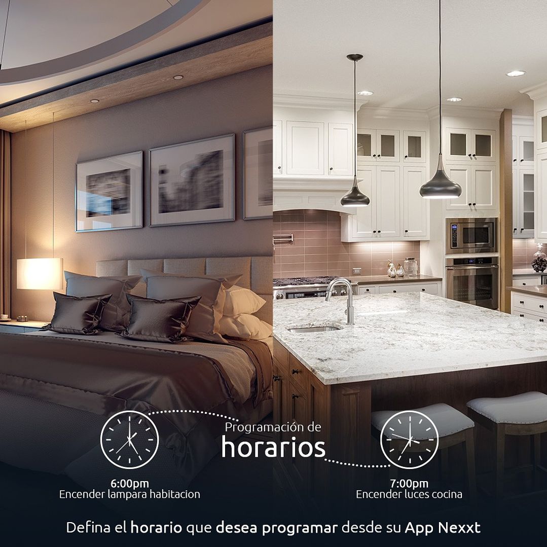 Interruptor de 3 vías inteligente con conexión Wi-Fi NHE-S300 - Nexxt 4