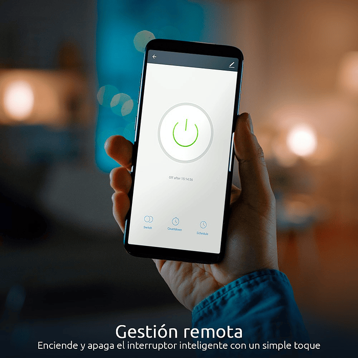 Interruptor inteligente monopolar con conexión Wi-Fi 3
