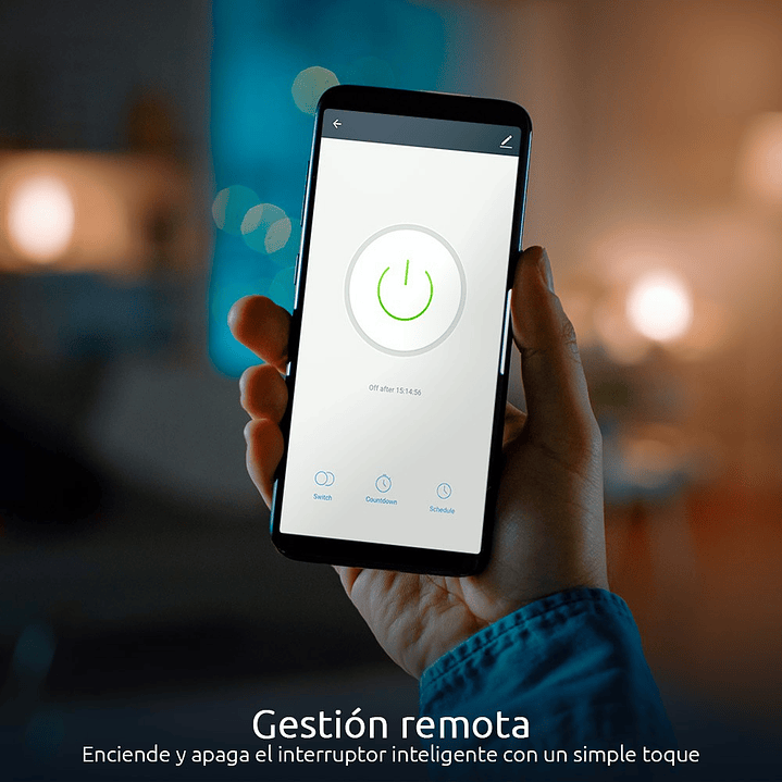 Interruptor inteligente monopolar con conexión Wi-Fi 3