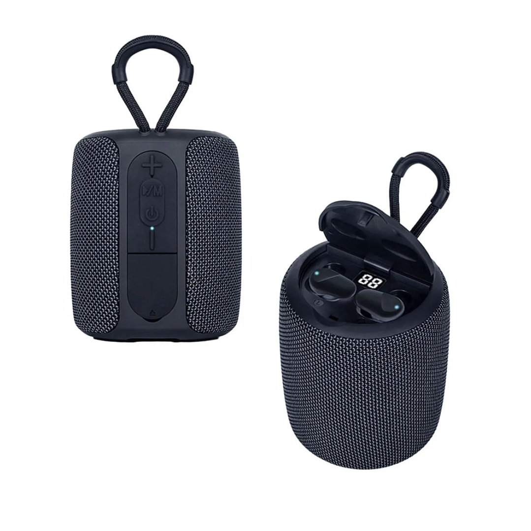 Parlante y Audífonos Inalámbrico TE-6033N TEROS 2 en 1 Negro 4