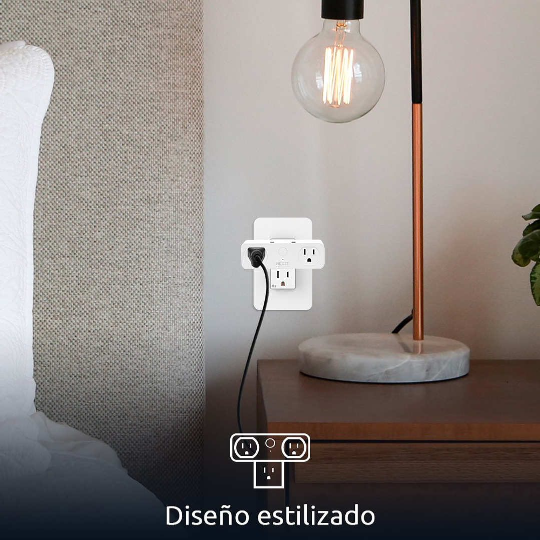 PROTECTOR DE SOBRETENSION NEXXT HOME NHP-D610 SMART WI-FI 2 PUERTOS USB 3