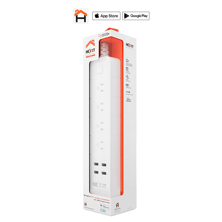 REGLETA INTELIGENTE NEXXT HOME NHP-E610 WI-FI 4 PTOS USB   220V 1