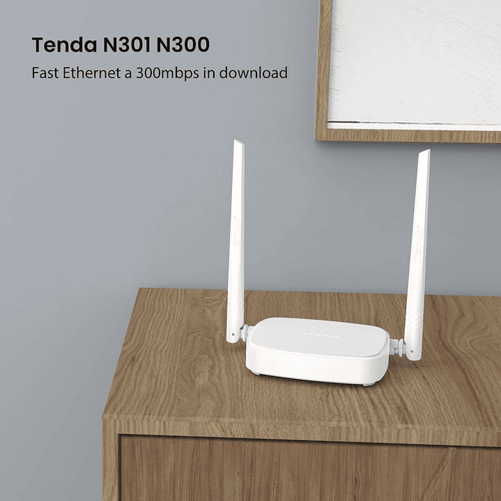 Router Inalámbrico Tenda N301 2 Antenas de 5DBI 300Mbps 2