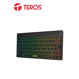 Teclado inalámbrico Teros multimedia  con iluminación RGB backlit