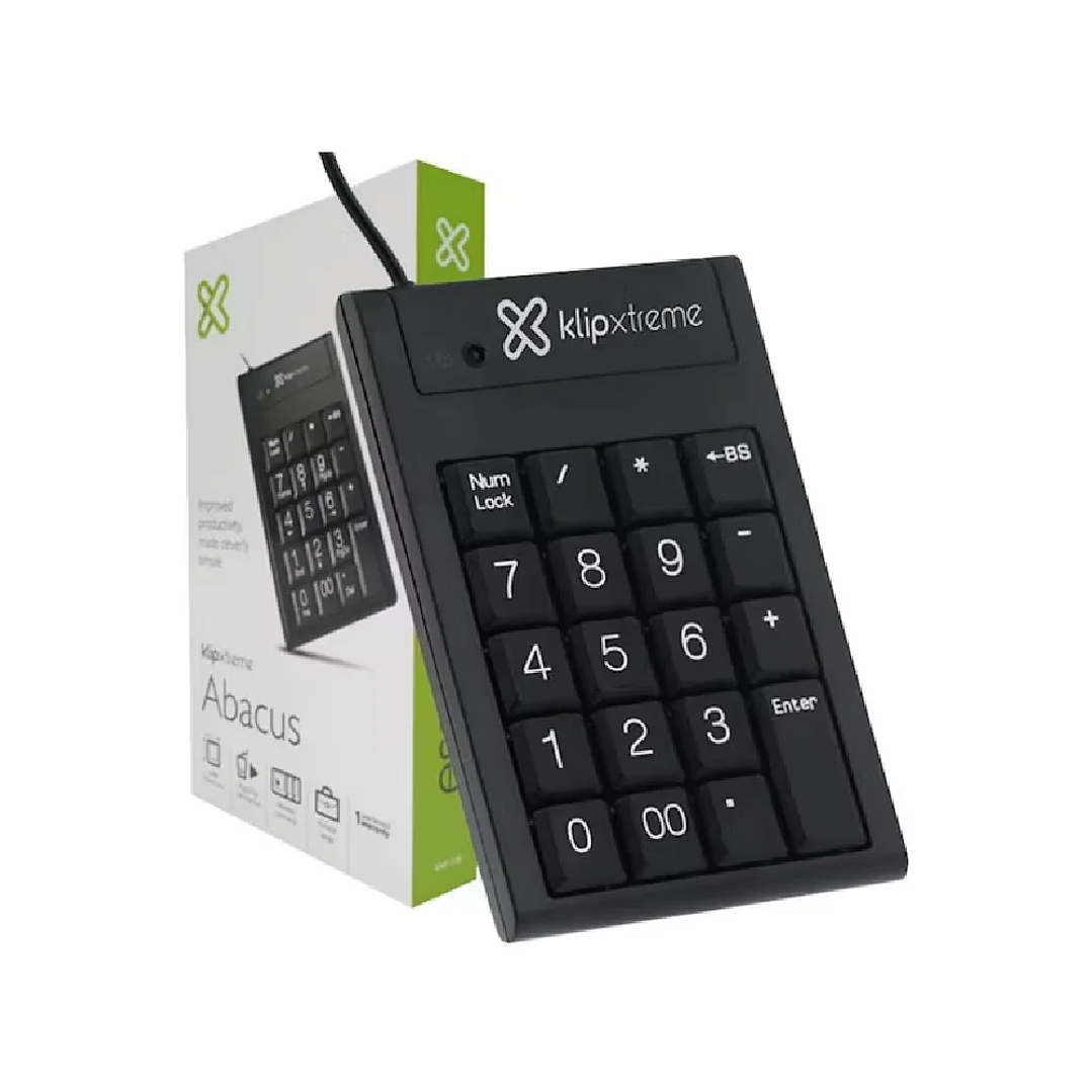 Teclado Numérico Klip Xtreme KNP-100 Abacus Numeric USB Negro 1