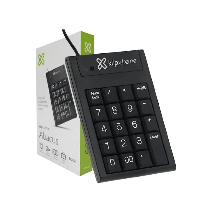 Teclado Numérico Klip Xtreme KNP-100 Abacus Numeric USB Negro 1