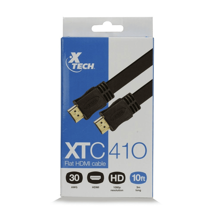 Cable HDMI Xtech XTC-410 XT HDMI FLAT Macho a Macho 3M 1
