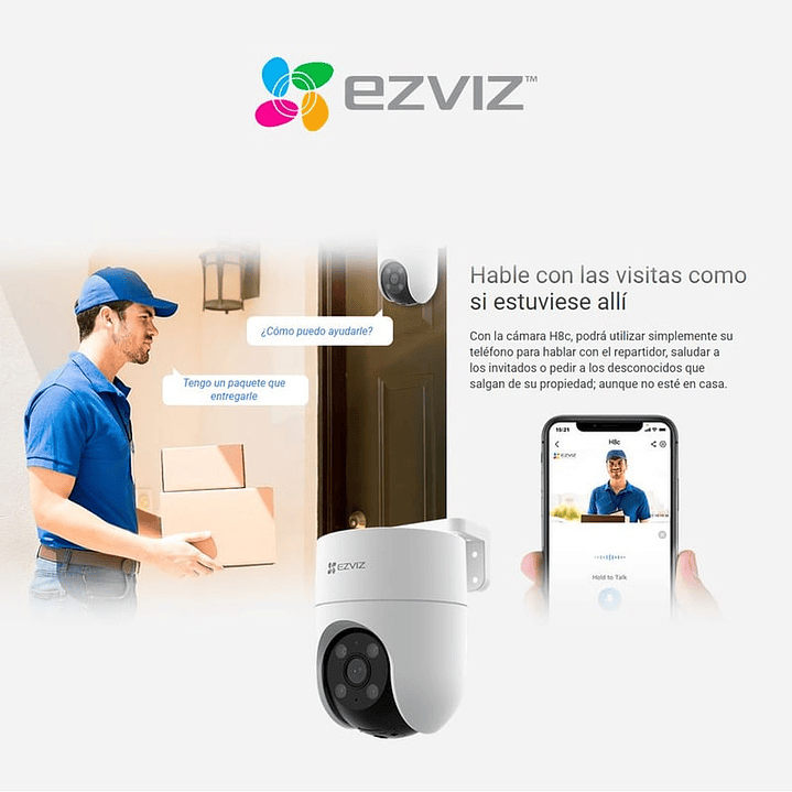 CAMARA PARA EXTERIOR H8C 4MP 2K EZVIZ 3