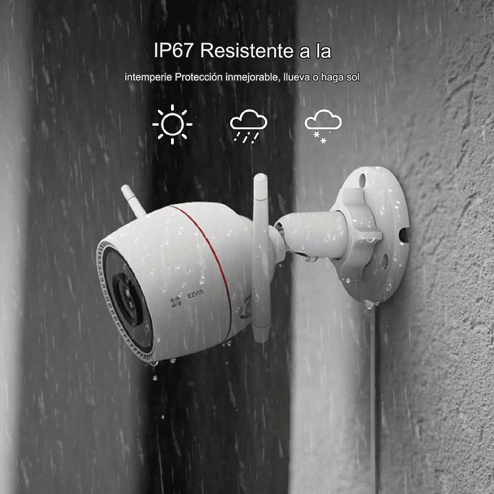 EZVIZ H3C 2K Cámara de Seguridad WIFI 3MP Exterior, Audio bidireccional Detección Humano Alexa 3