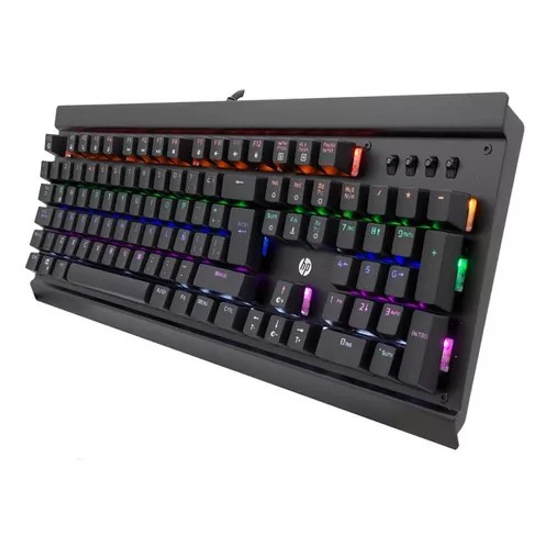 TECLADO MECANICO GAMING HP GK500 RGB USB NEGRO 2