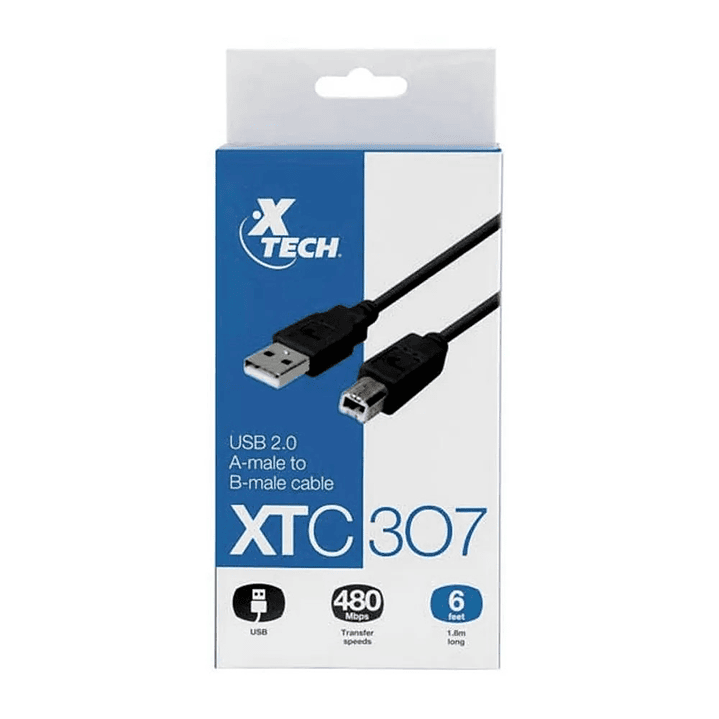 Cable Xtech XTC-307 de USB 2.0 A-macho a B-macho 1