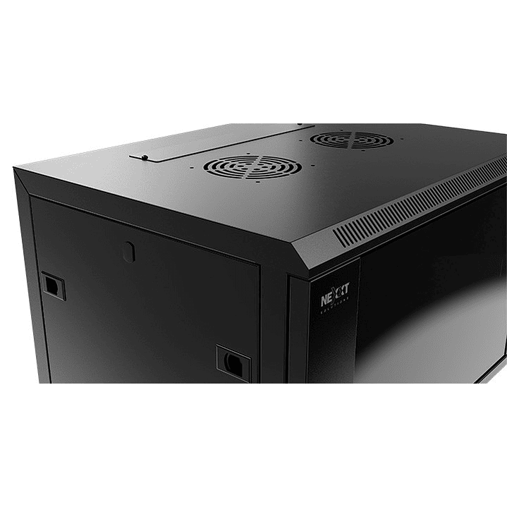 Gabinete Pared 19in 6U Rack Armario semi-ensamblado GlassTemp Nexxt NEC-F6U64B 2