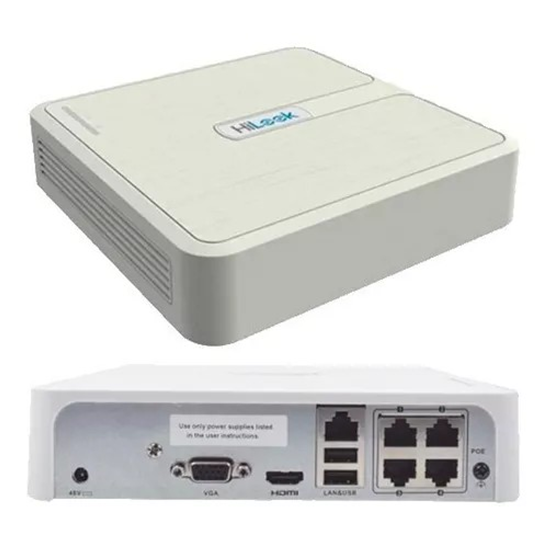 NVR 4CH POE-H265 HILOOK NVR-104H-D/4P 1