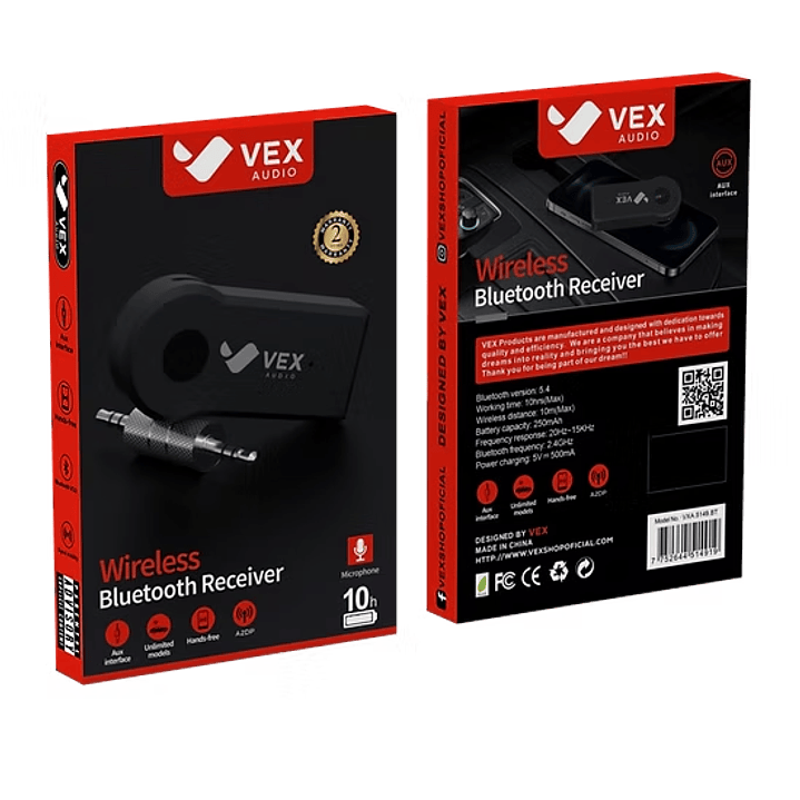 Receptor Bluetooth Adaptador 3.5mm - VEX 1