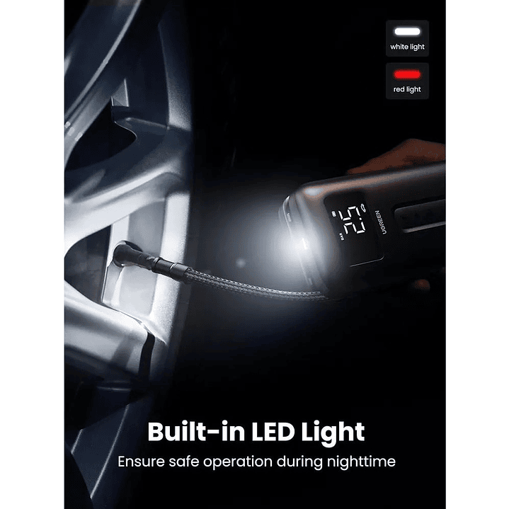 Inflador Compresor de Aire con Batería e Iluminación LED - UGREEN 3