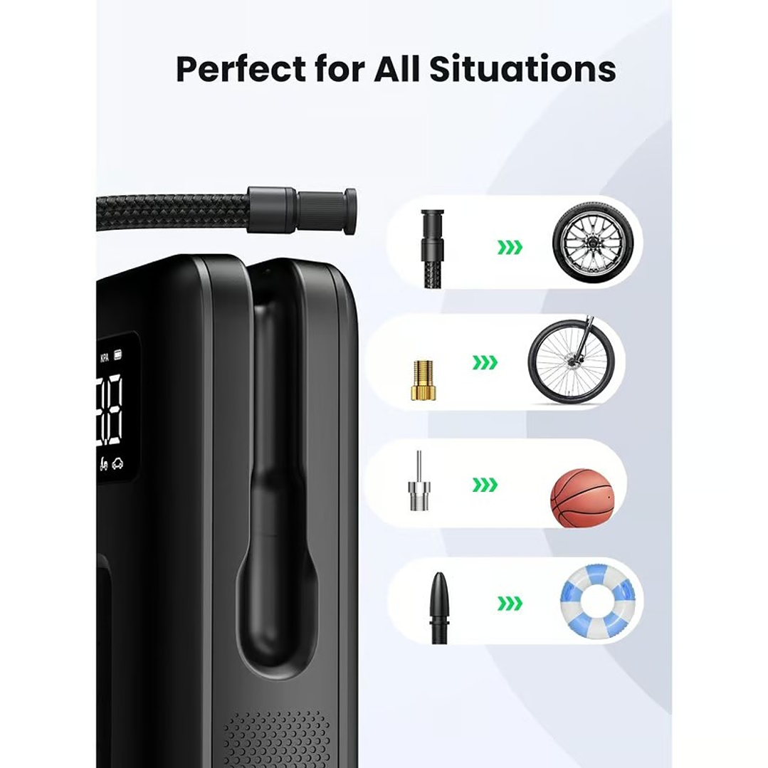 Inflador Compresor de Aire con Batería e Iluminación LED - UGREEN 4