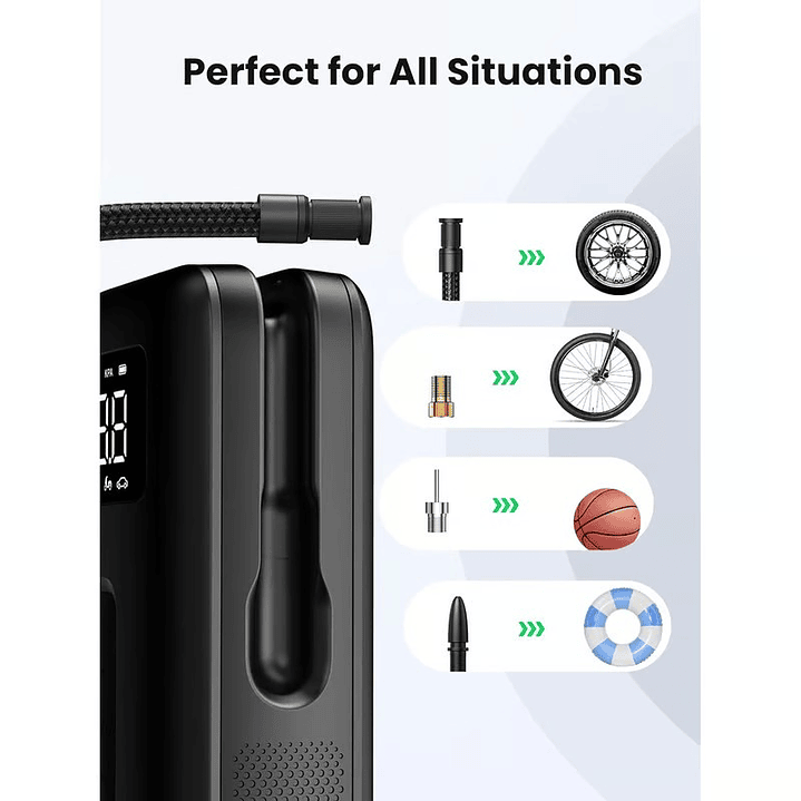 Inflador Compresor de Aire con Batería e Iluminación LED - UGREEN 4
