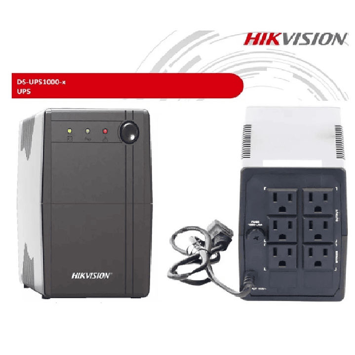 HIKVISION DS-UPS1000 UPS 4 tomas 1000va 600w 6 tomas 2