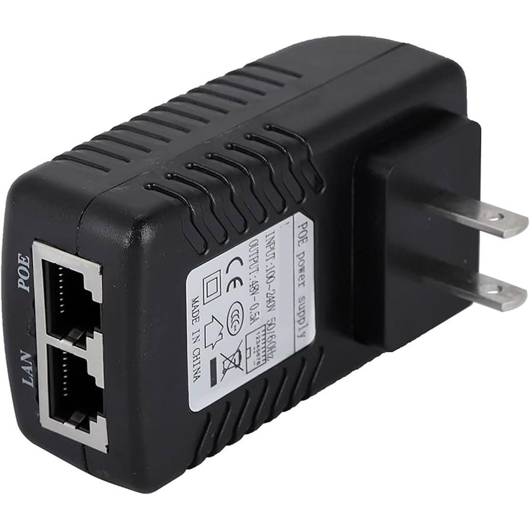 Inyector POE tipo fuente de pared 10/100Mbps 2