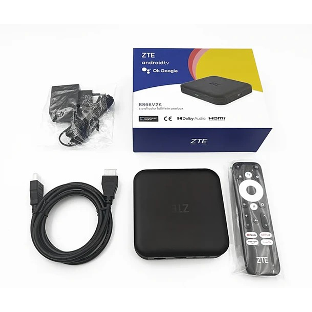 TV BOX 4K ZTE ANDROID TV CERTIFICADO CON CHROMECAST Y CONTROL DE VOZ 2