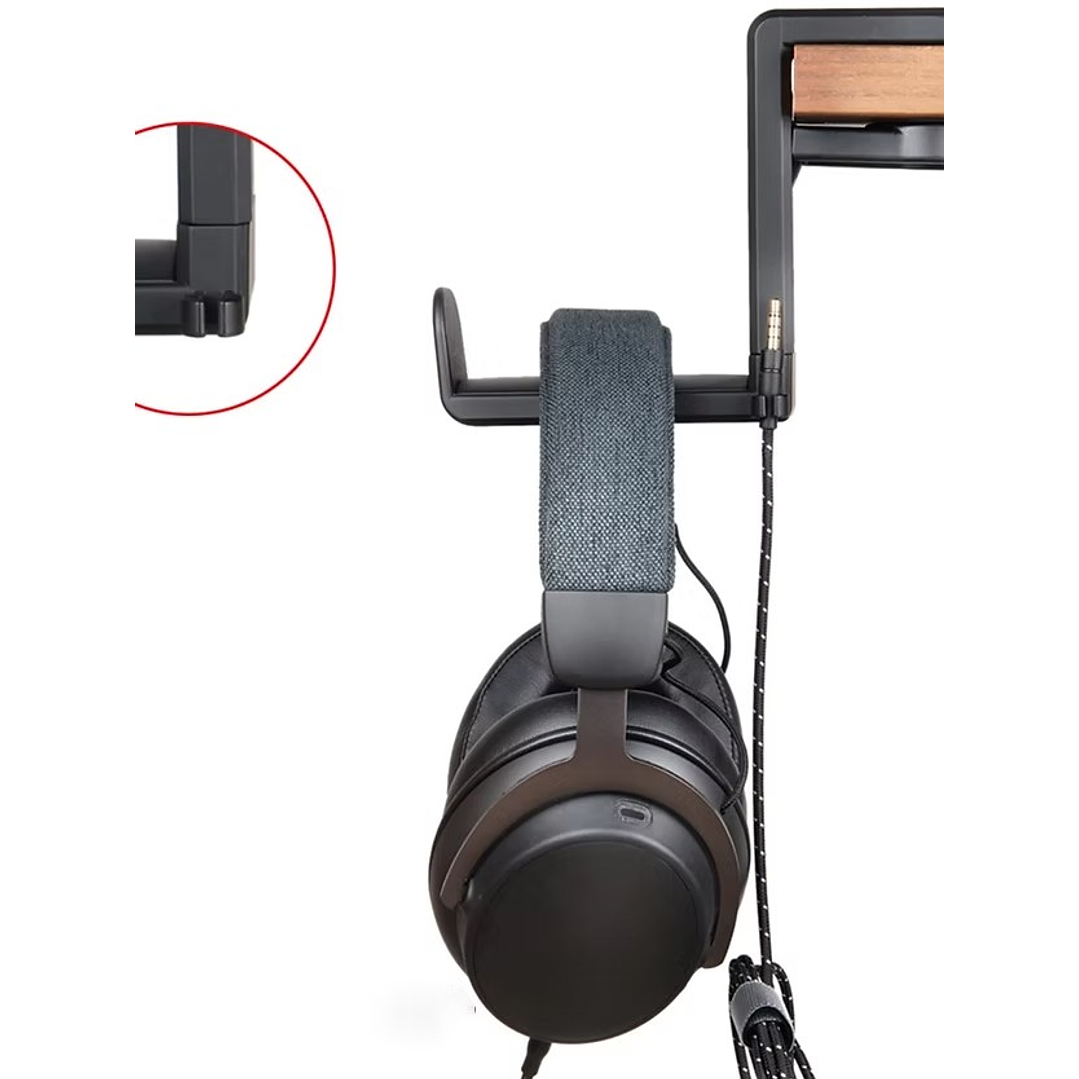 SOPORTE PARA AUDÍFONOS / ROTACIÓN 360°/ AJUSTE DE GANCHO POR RESORTE 2