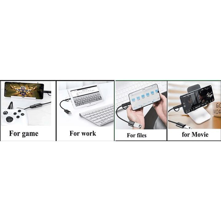 Adaptador OTG 2 en 1  de USB A / V8 Y TIPO C  2